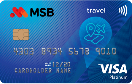 Thẻ MSB Visa Travel: Càng chi tiêu, càng được hoàn tiền