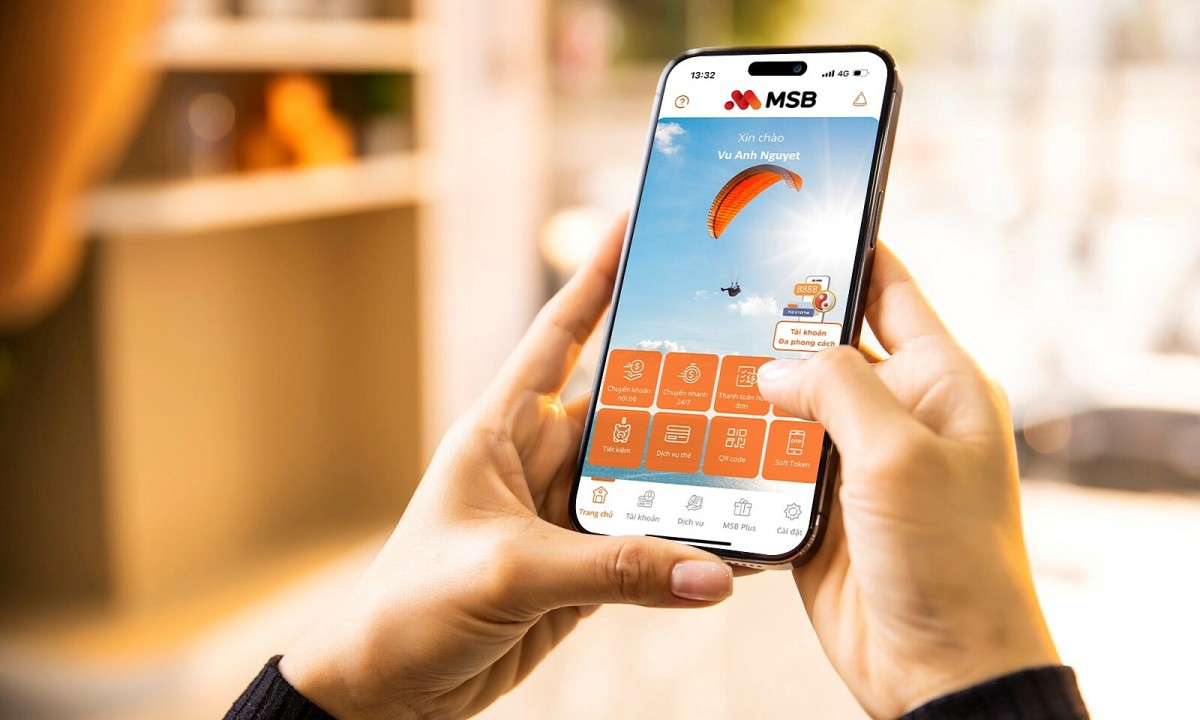  Thay đổi thông qua ứng dụng MSB mBank 