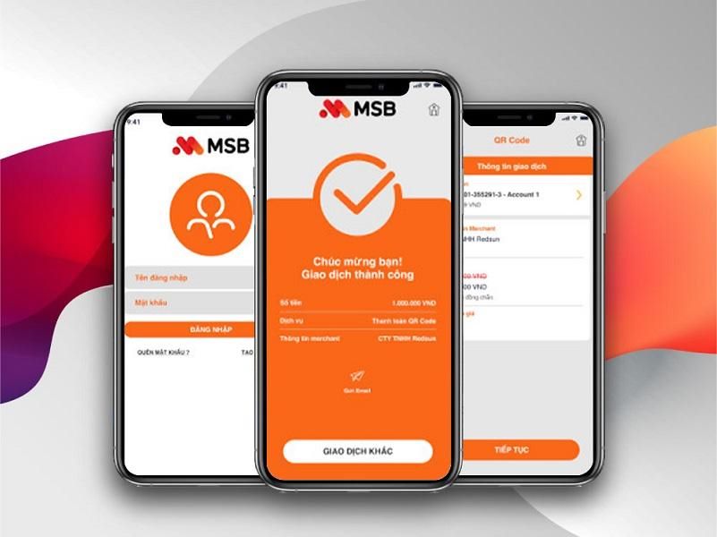  Chuyển tiền cho người thụ hưởng thông qua app M-Banking của ngân hàng MSB 