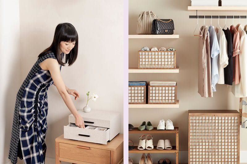  Sắp xếp đồ đạc theo phong cách Konmari hướng đến việc vứt bỏ những món đồ cũ không dùng đến 