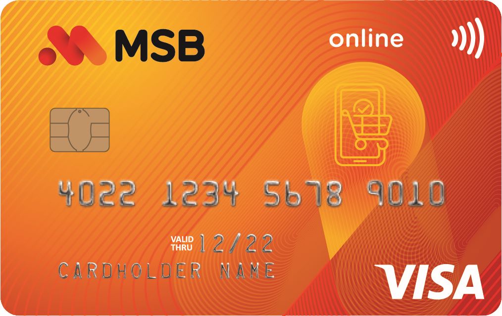 Thẻ visa do ngân hàng MSB phát hành