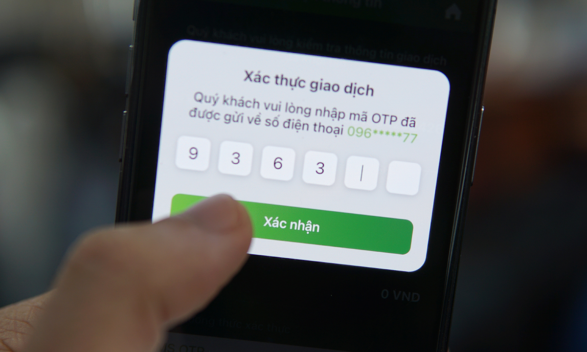 Mã OTP giúp tăng thêm tính bảo mật cho giao dịch trực tuyến