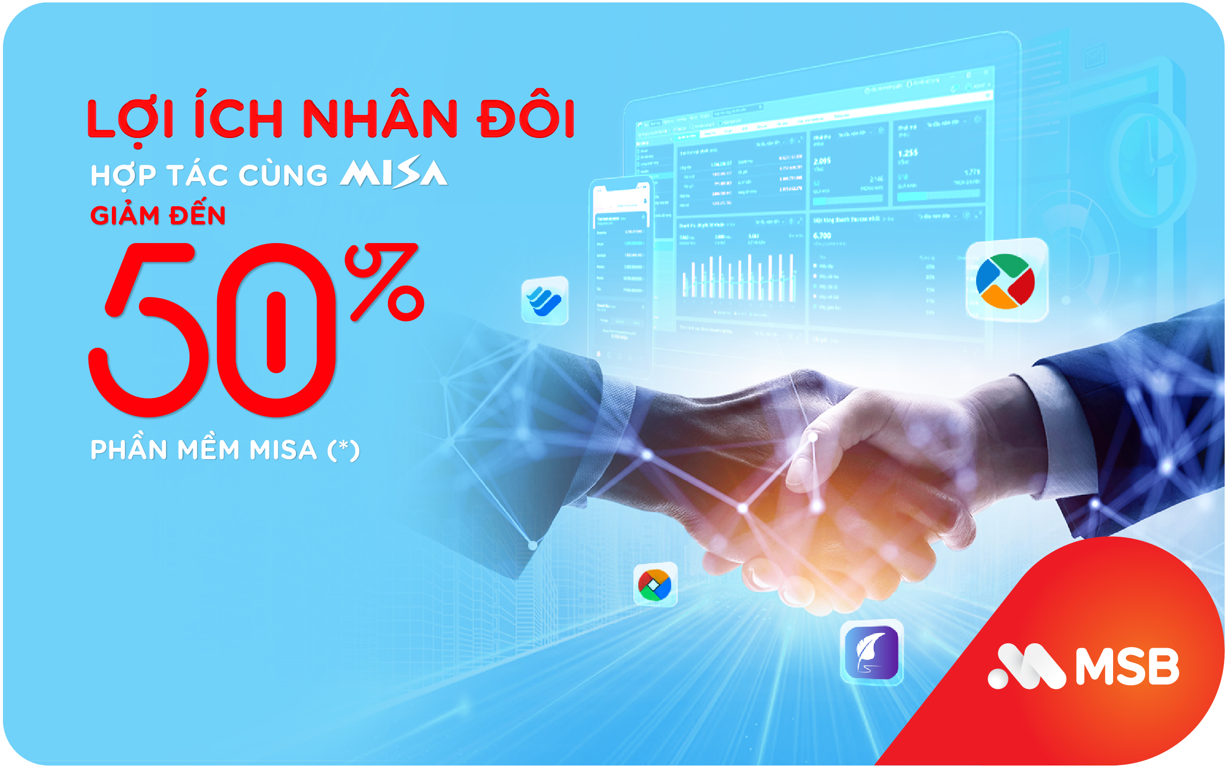 Giảm đến 50% khi mua/ nâng cấp phần mềm MISA (*)