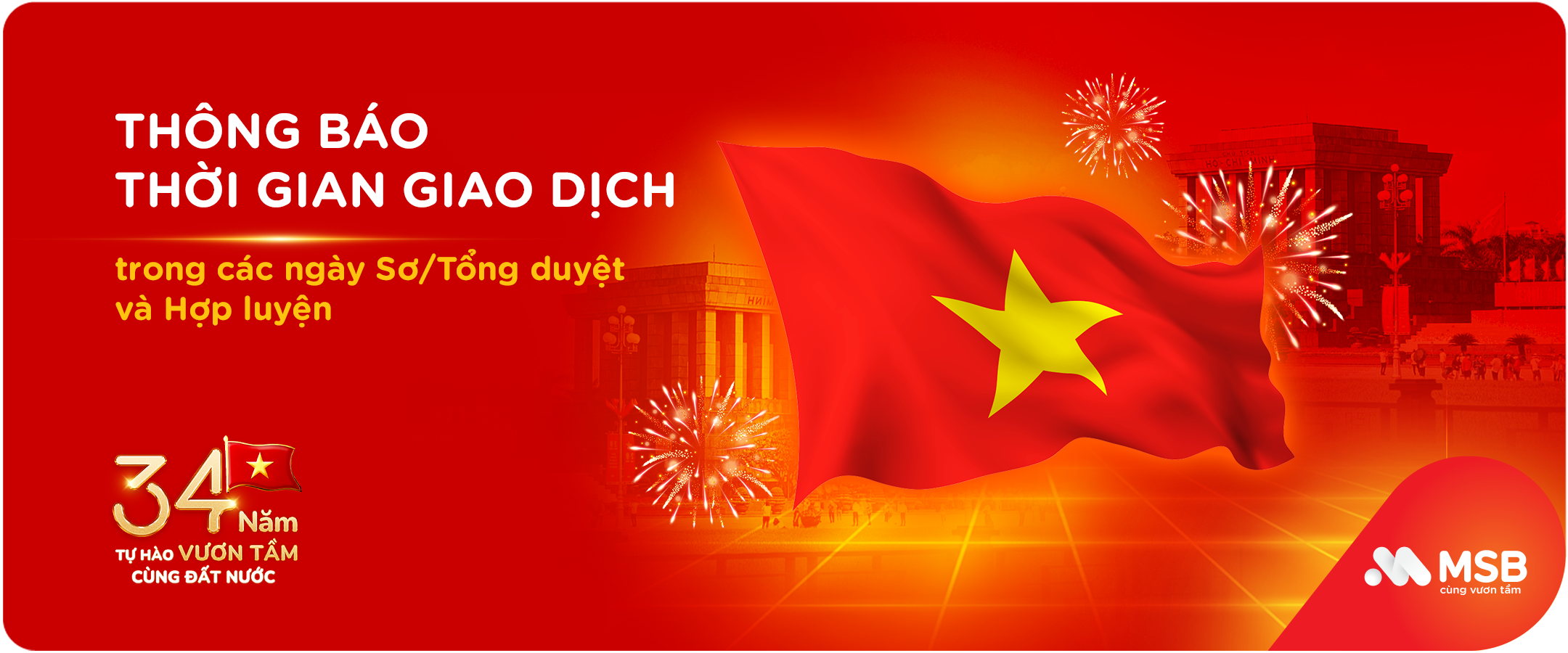 Thông báo thời gian giao dịch